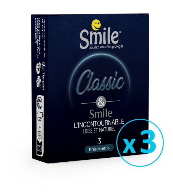 Lot de 3 étuis de 3 préservatifs SMILE®